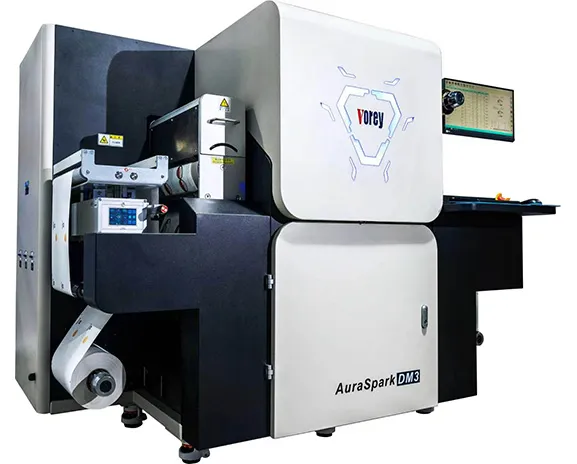 VOREY DM3 Roll-to-Roll Configuration Roll-to-roll web path on VOREY DM3 foil embellishment equipment